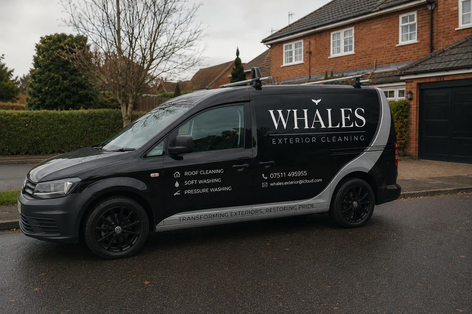 James and the Whales Exterior Cleaning van